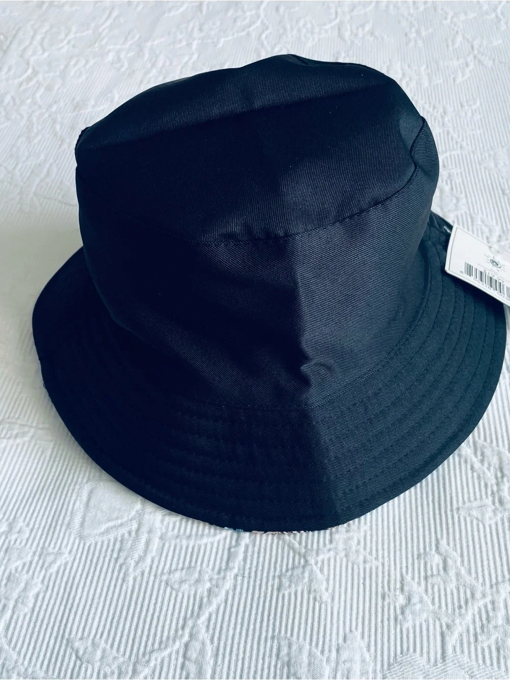 Women's Tropical Leaf Bucket Hat - Navy Blue